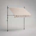 Toldo Retrátil Manual 300 x 120 cm em Poliéster Bege com Estrutura Preta
