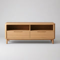 Móvel de TV em Carvalho Natural 140 x 40 x 65 cm com 2 Gavetas